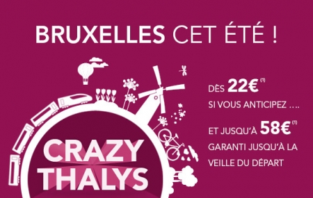Train Thalys : promo billets de train été entre Paris et Bruxelles