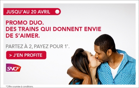 Train : Promo DUO SNCF, partez à 2, payez pour 1