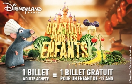 Disneyland® Paris : 1 billet adulte payant = 1 billet gratuit pour les moins de 12 ans
