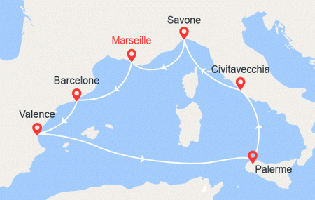 Croisière Méditerranée printemps : 8 jours sur un navire 5* flambant neuf 