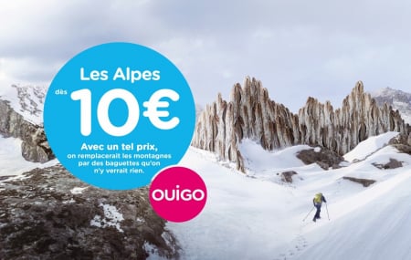 OUIGO, ski : trajets de Paris vers les Alpes dès 10 € A/S, dispos vacances d'hiver