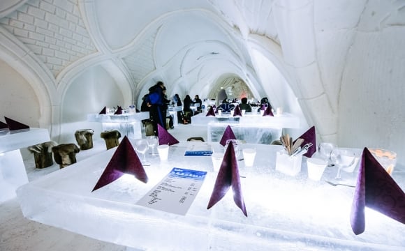 10 restaurants situés dans des endroits sensationnels - Le LumiLinna Snowcastle restaurant