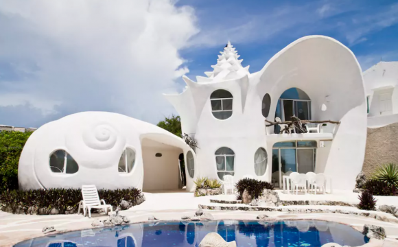 10 maisons les plus populaires de Airbnb - The Seashell House de Casa Caracol à Isla Mujeres au Mexique