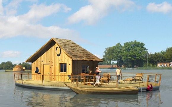 10 hôtels insolites en France - Le village flottant de Pressac